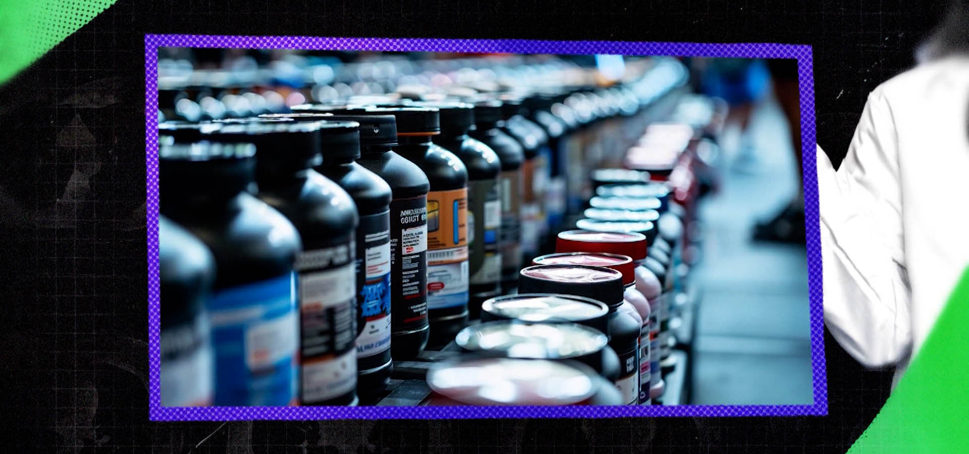 Foto van potjes met supplementen.